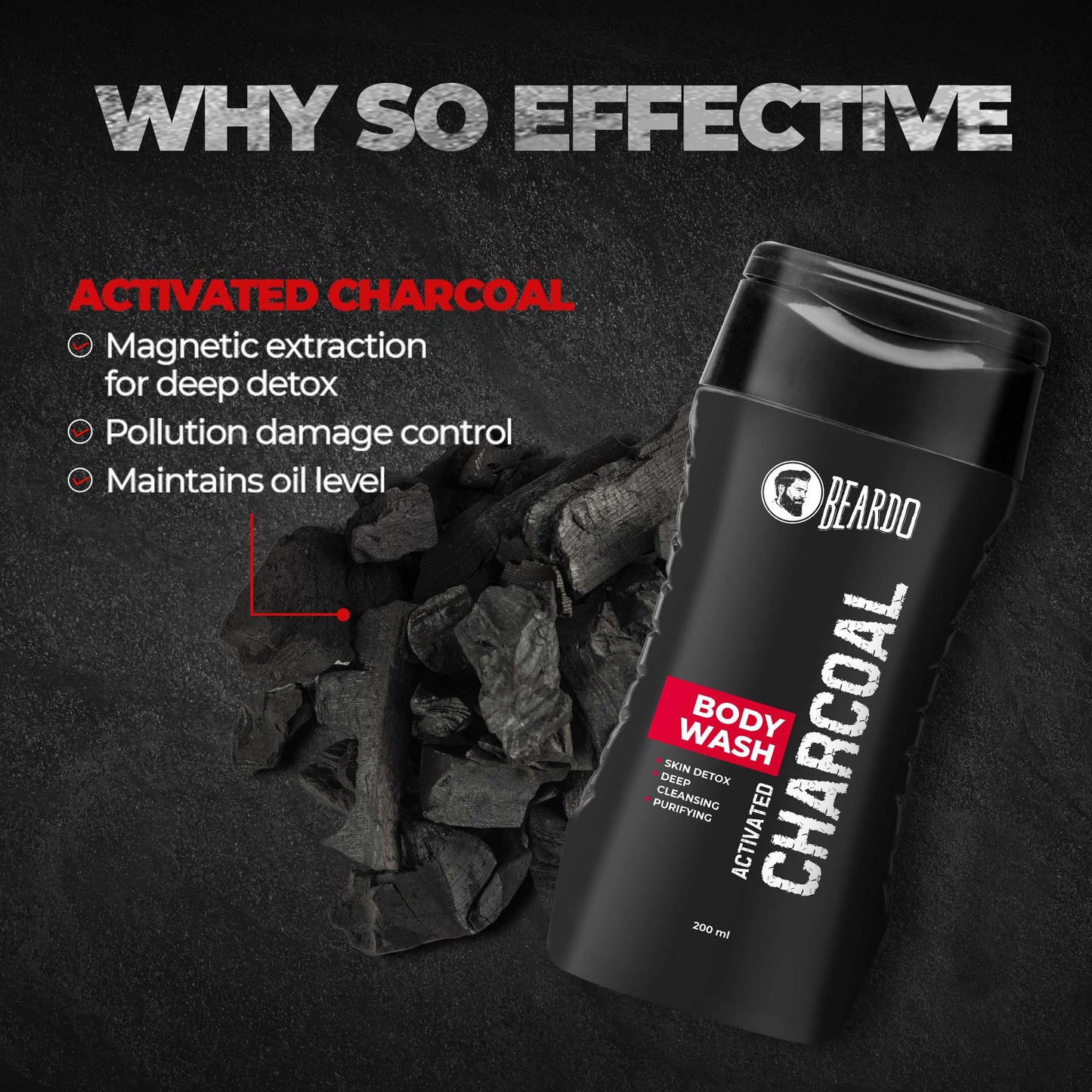 Beardo Activated Charcoal Bodywash (200ml)