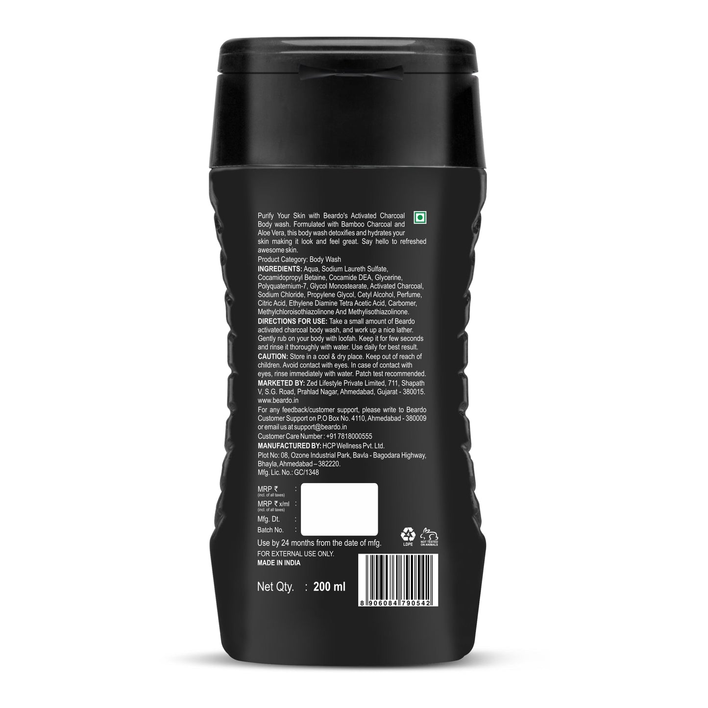 Beardo Activated Charcoal Bodywash (200ml)