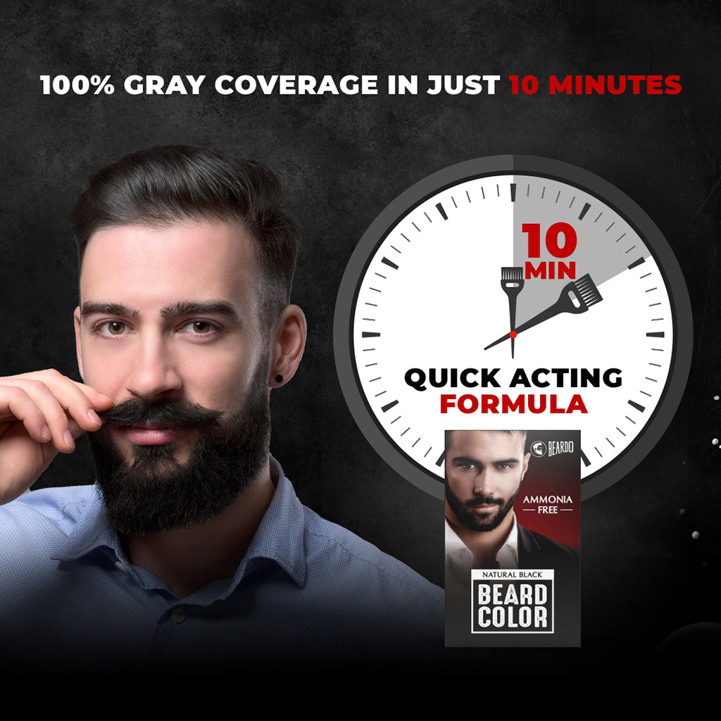 Beardo Beard Color for Men - Natural Black