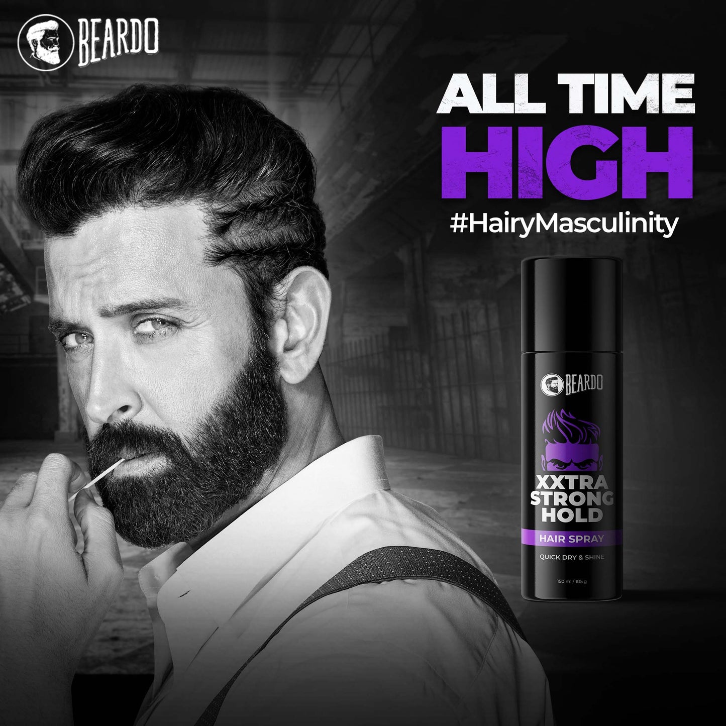 Beardo Xxtra Strong Hold Hair Spray (150ml)