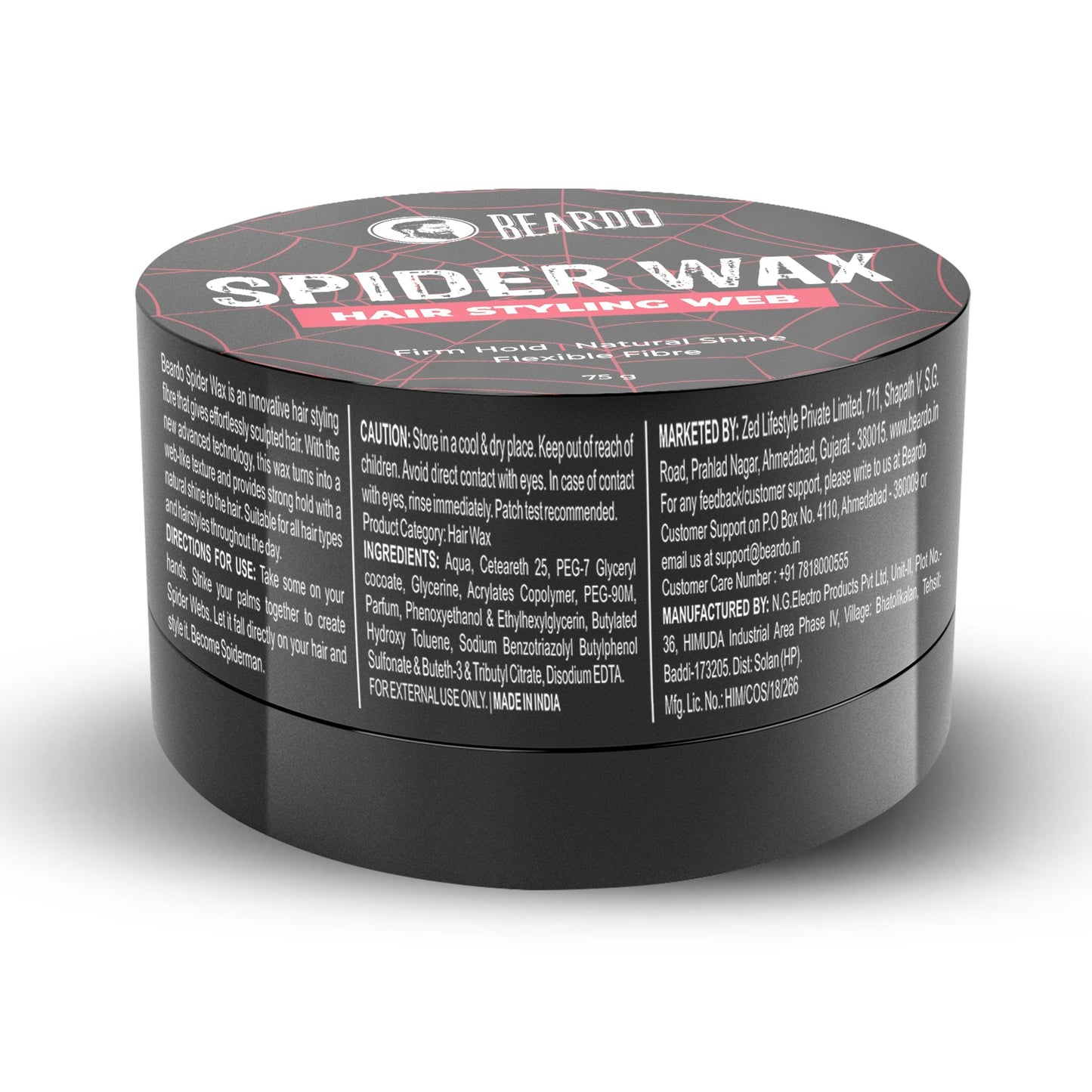 Beardo Spider Wax Hair Styling Web (75g)